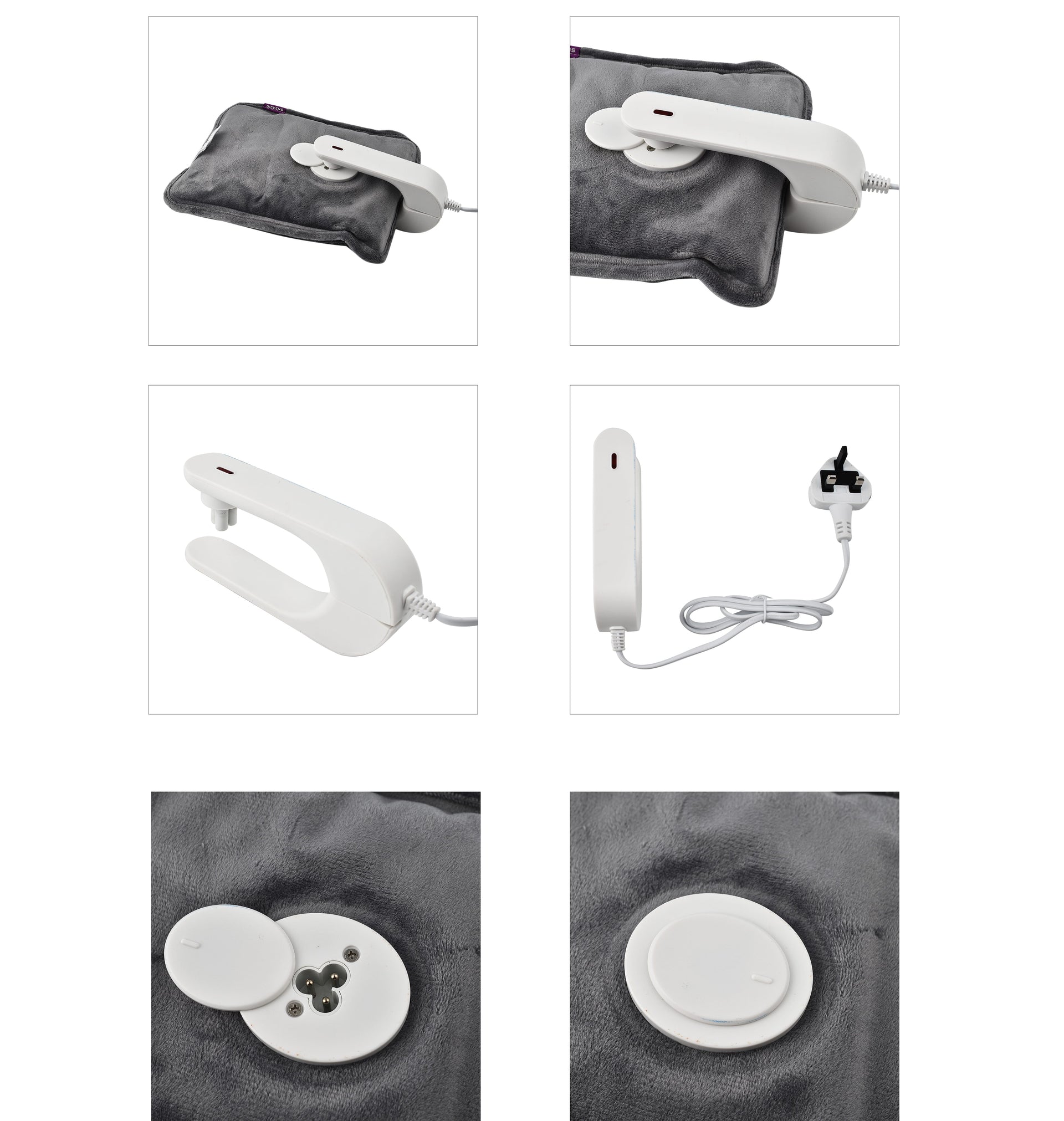 Dickens Electric Hot Water Bottle for Hot Therapy- Grey 7763822 4