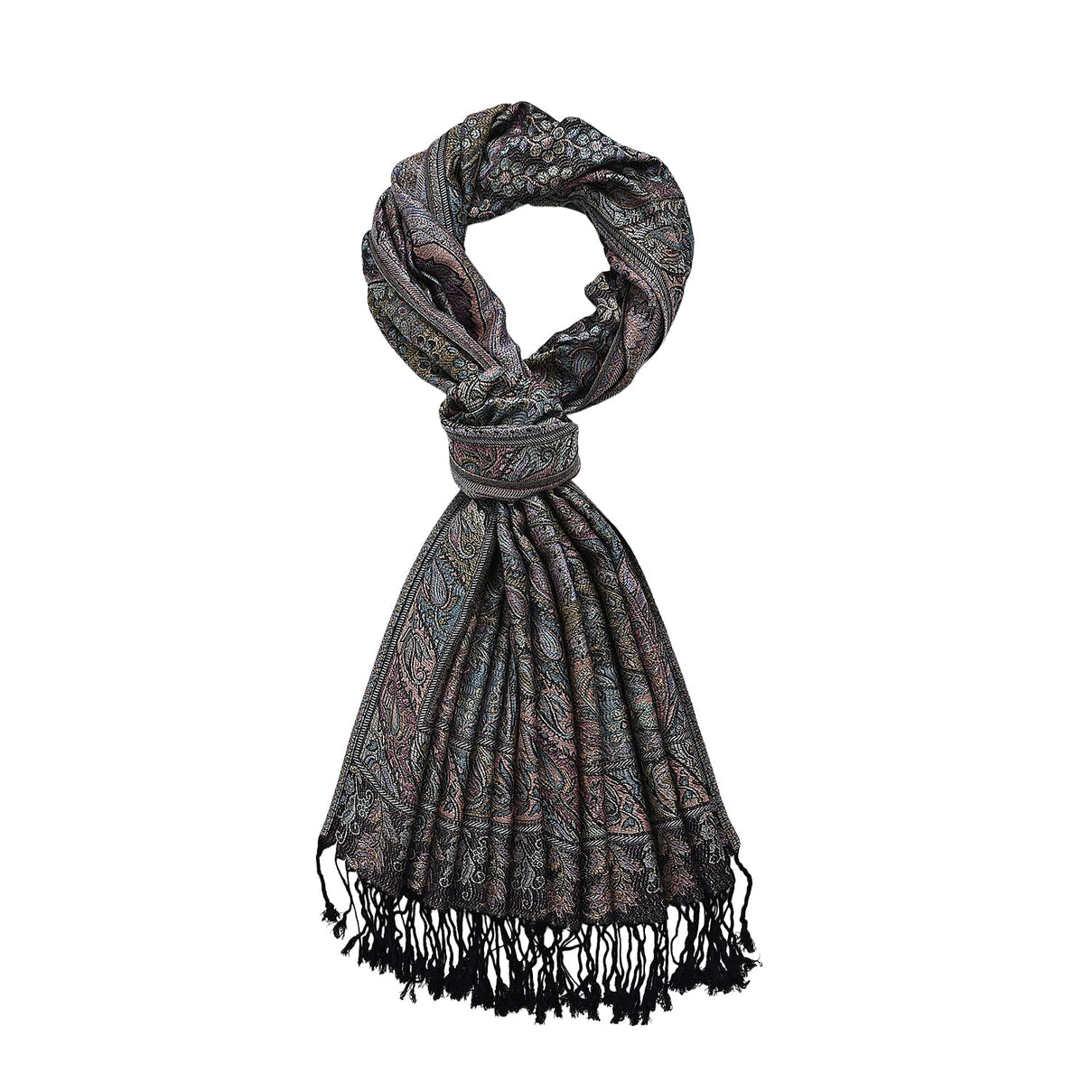 Paisley Scarf (Size - One Size) - Black - Red 8165886 5