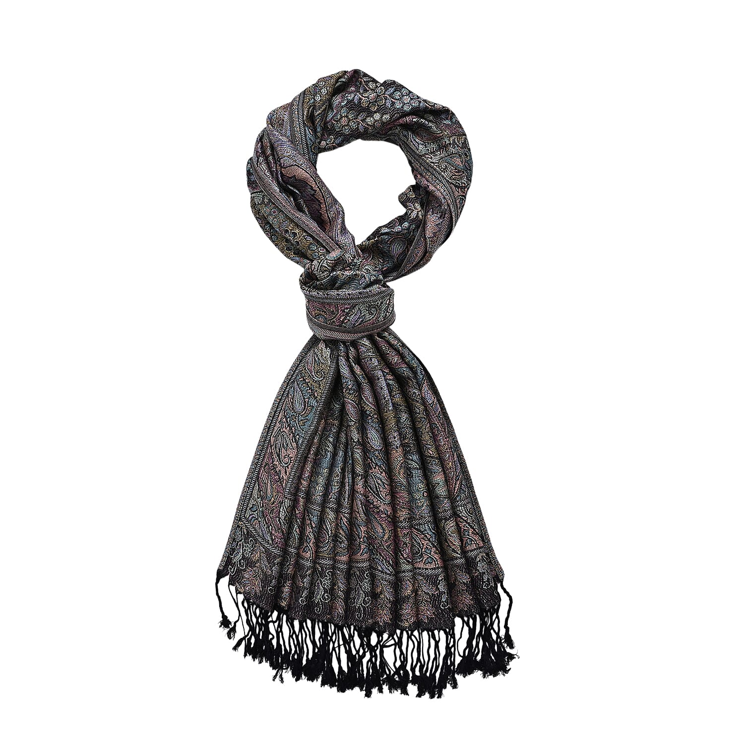 Paisley Scarf (Size - One Size) - Black - Red 8165886 5