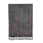 Multicolour Flower Jacquard Scarf with Tassel (70x180cm)