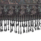 Multicolour Flower Jacquard Scarf with Tassel (70x180cm)