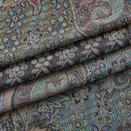 Multicolour Flower Jacquard Scarf with Tassel (70x180cm)