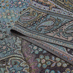 Multicolour Flower Jacquard Scarf with Tassel (70x180cm)