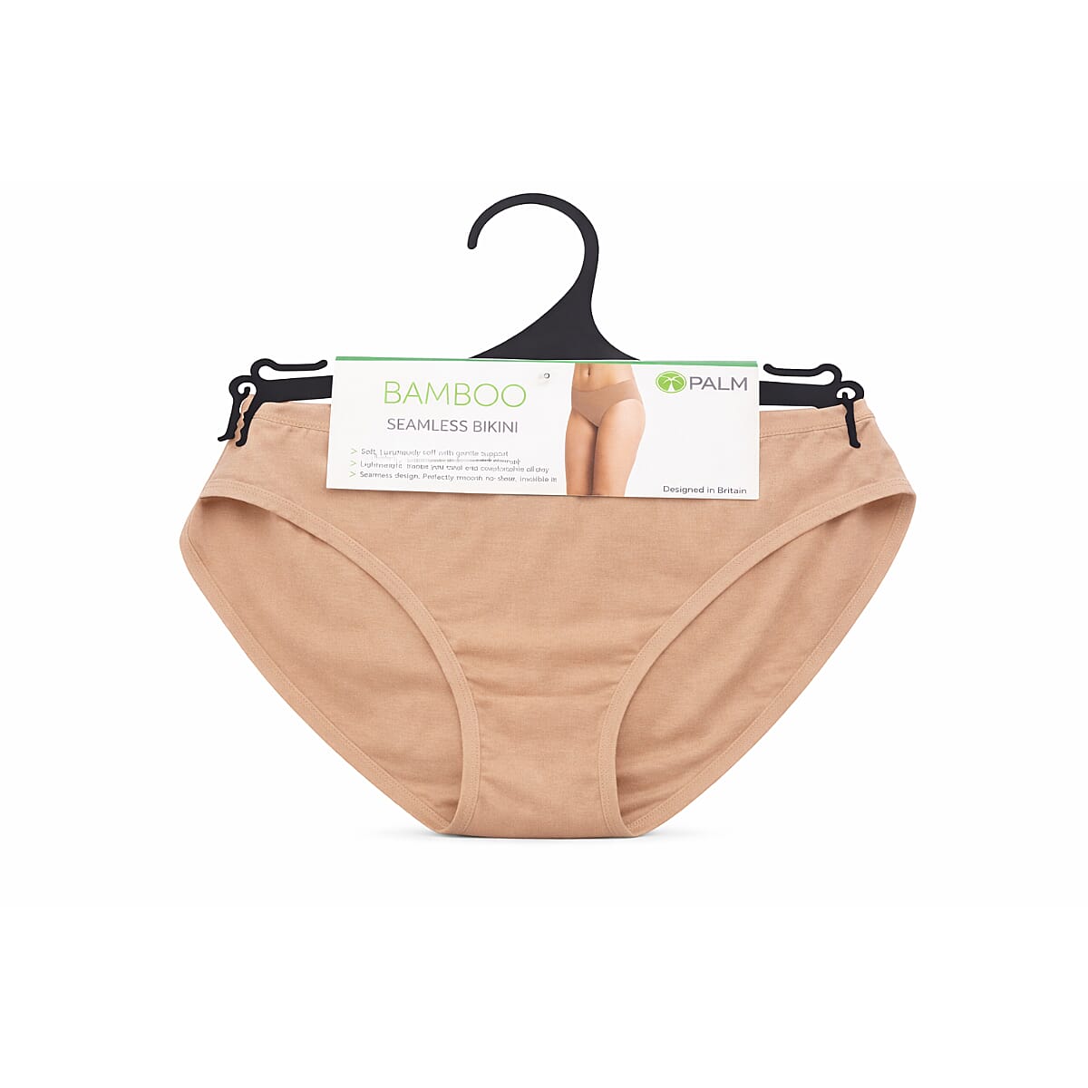 Palms Ladies Breathable, Soft Bamboo-Blend Pack Of 2 Bikini Briefs (Size M) - Mocha V32577704 0