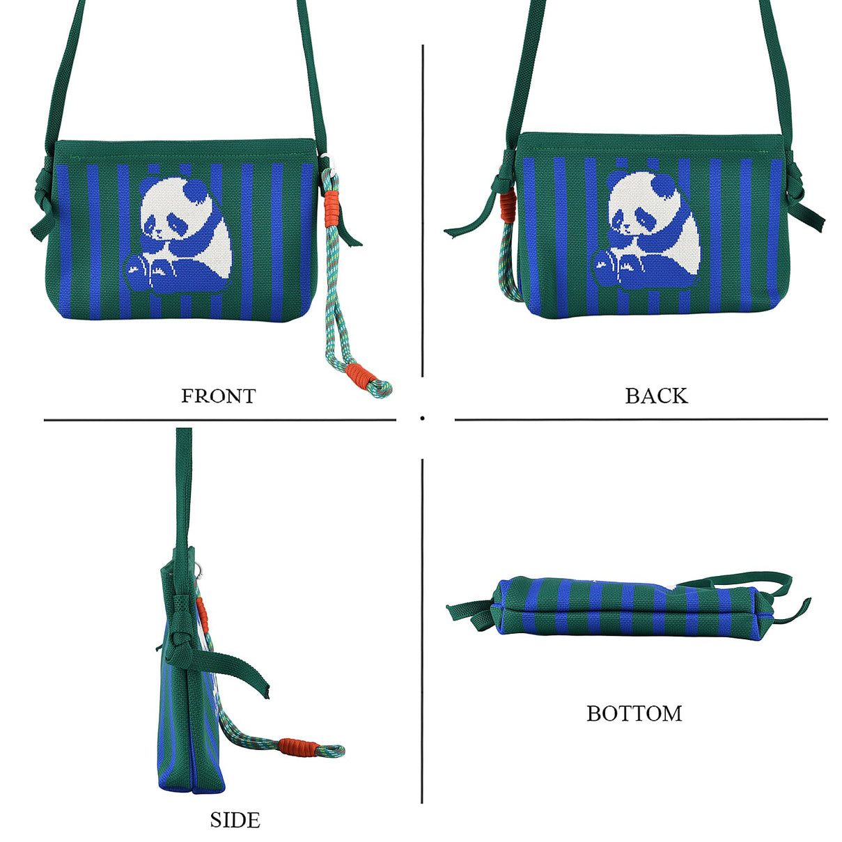 Designer-Inspired  Panda Print Crossbody Bag - Panda V32373434 5
