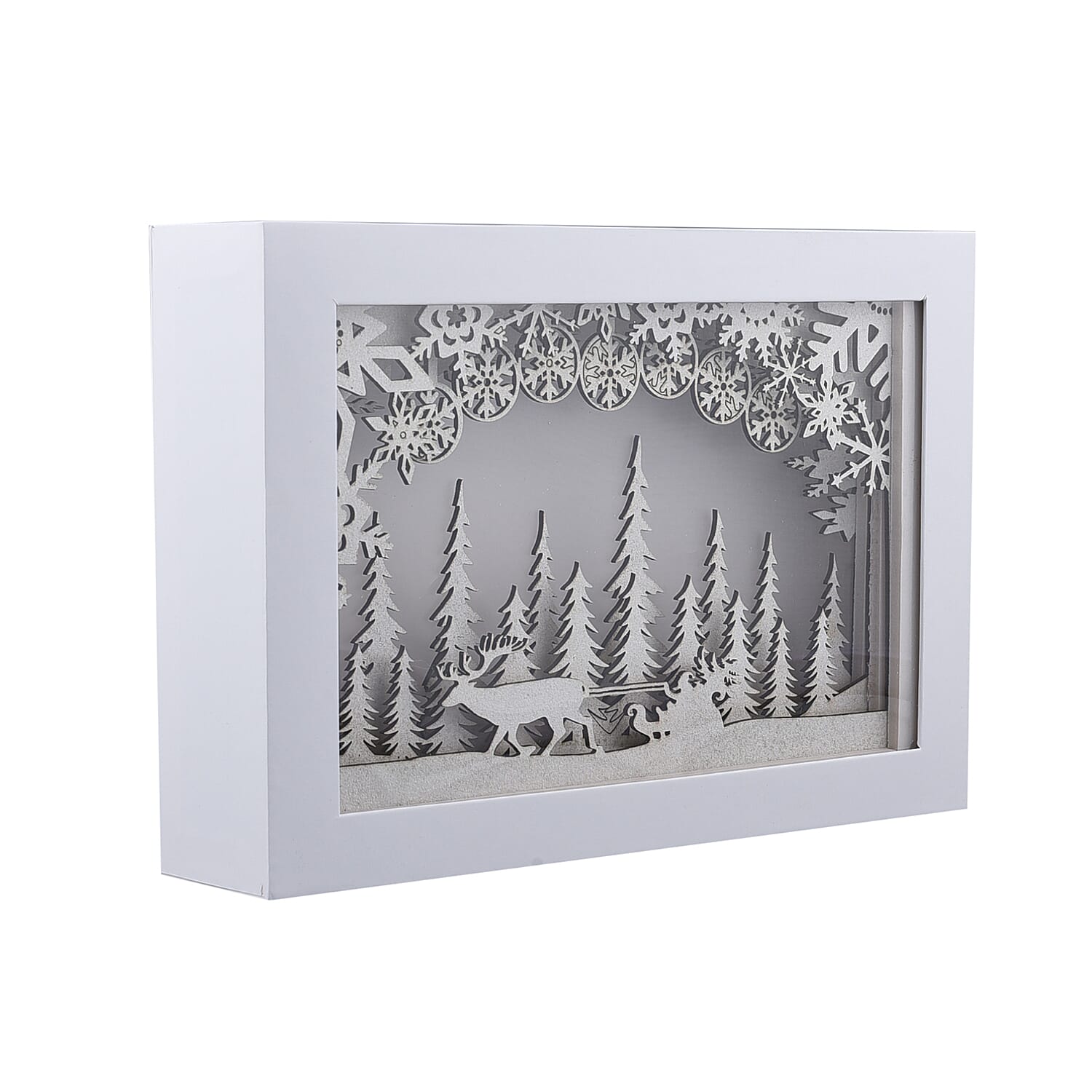 Paper 3D Scene Light - Snow flower, Tree, and Deer 7341019 3