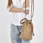 Handwoven Bucket Bag - Coffee