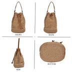 Handwoven Bucket Bag - Coffee