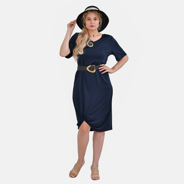 Set of 2 Paper Straw Patterned Hat (58cm) &amp; Elastic Belt (100x5cm) - Black 7749745 1