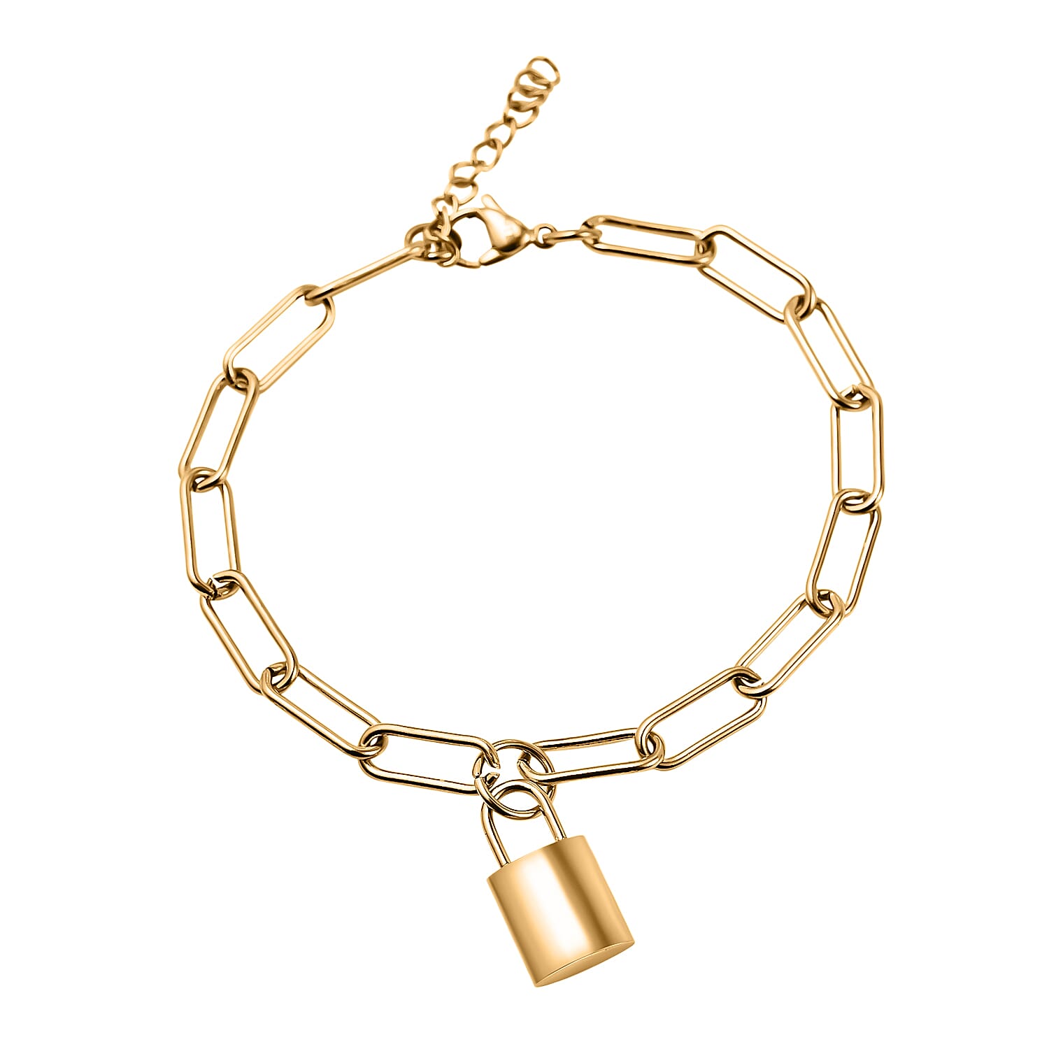 Paperclip Bracelet (Size - 7.5) in Stainless Steel 7433624 0