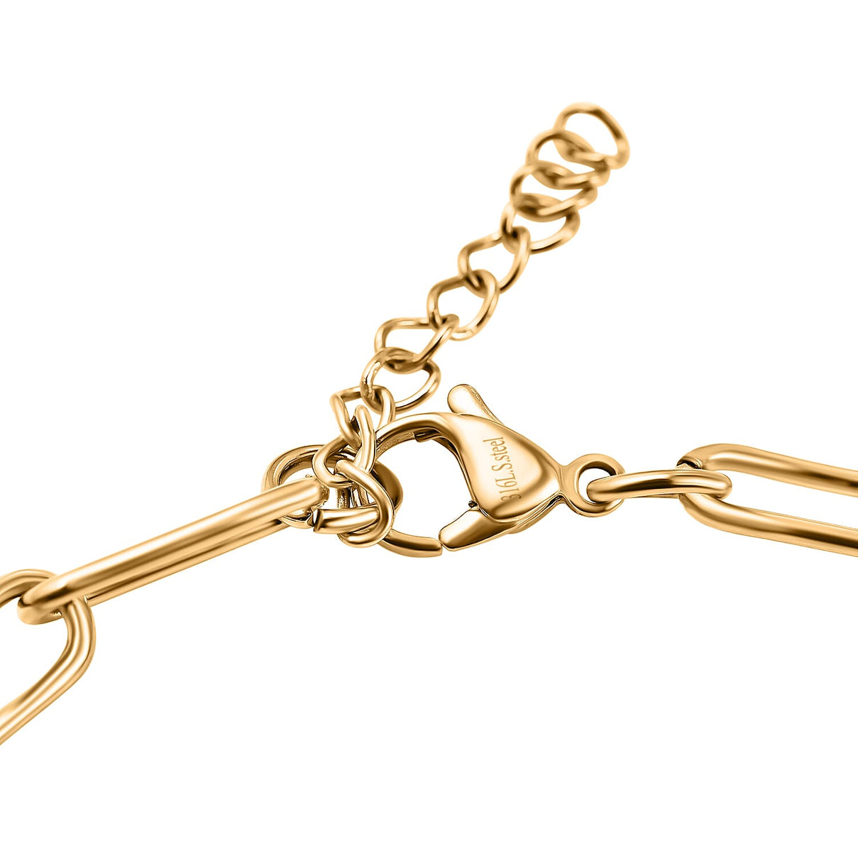 Paperclip Bracelet (Size - 7.5) in Stainless Steel 7433624 3