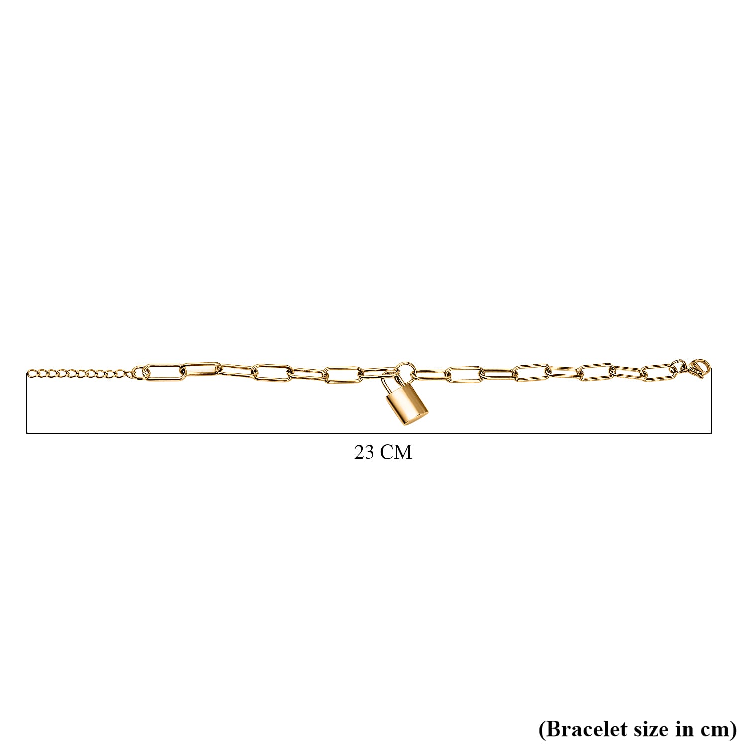 Paperclip Bracelet (Size - 7.5) in Stainless Steel 7433624 4