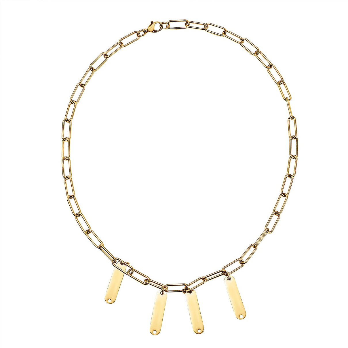 Paperclip Necklace (Size - 18) in Yellow Gold Tone 7433559 0