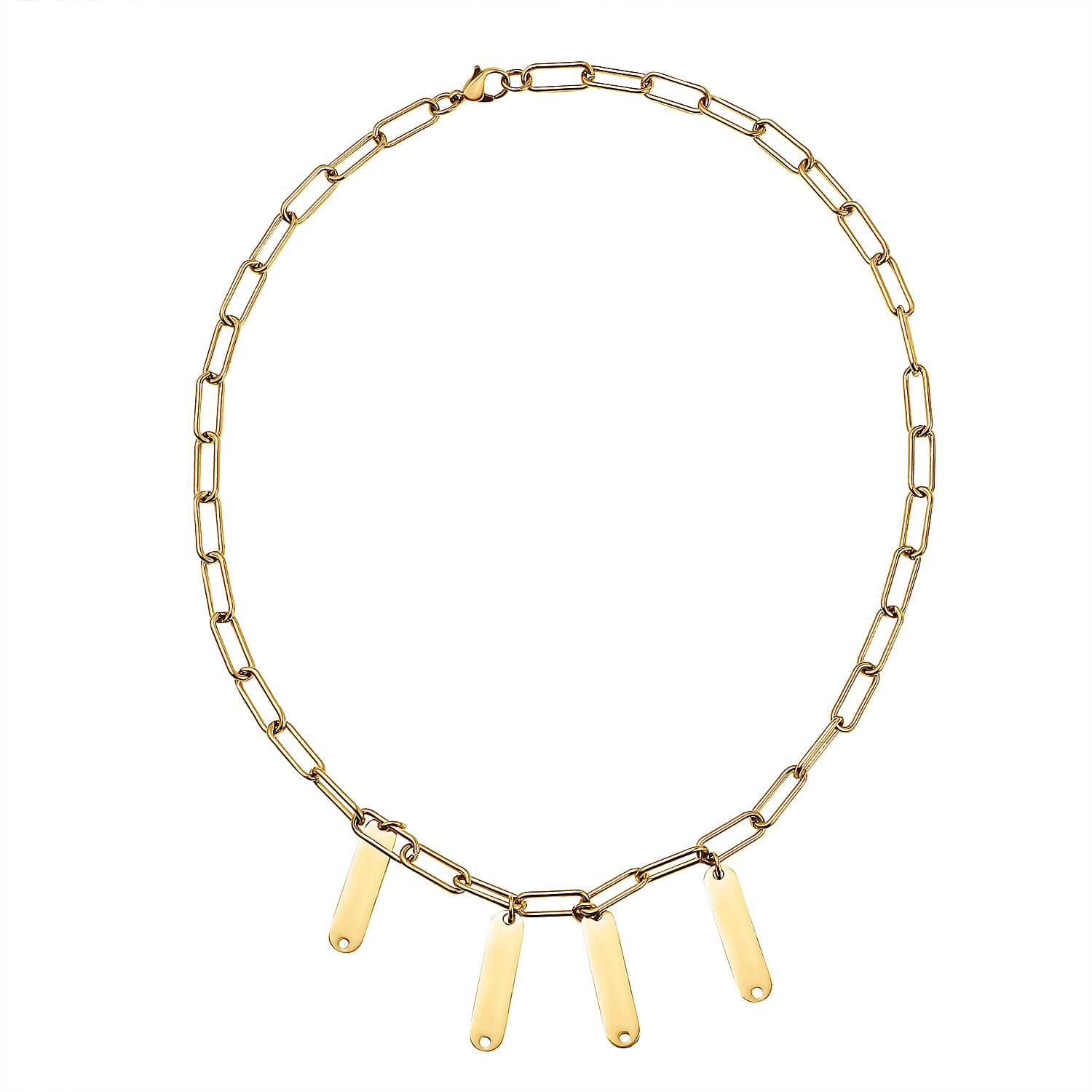 Paperclip Necklace (Size - 18) in Yellow Gold Tone 7433559 0
