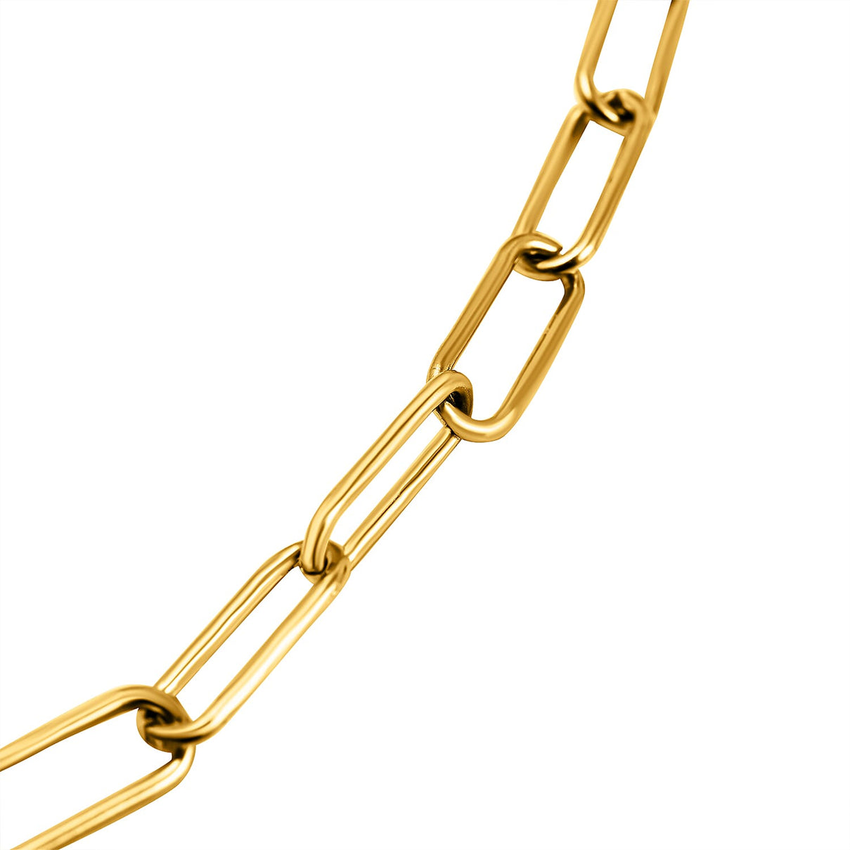Paperclip Necklace (Size - 18) in Yellow Gold Tone 7433559 2