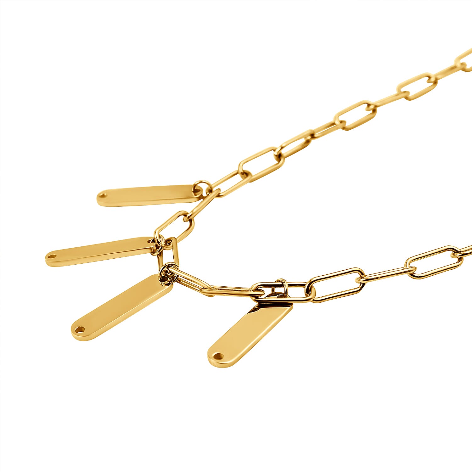 Paperclip Necklace (Size - 18) in Yellow Gold Tone 7433559 3