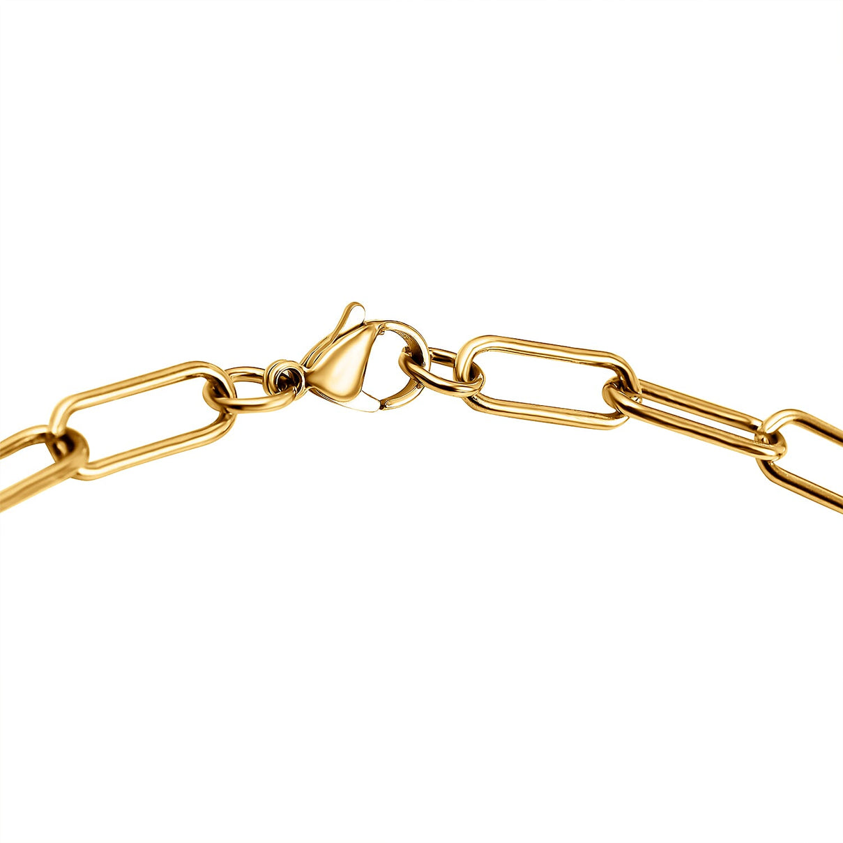 Paperclip Necklace (Size - 18) in Yellow Gold Tone 7433559 4