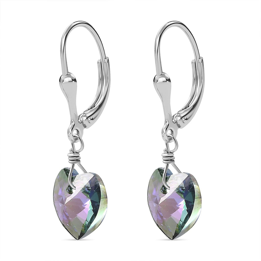 Paradise Shine Finest Crystal  Fancy Earring in Platinum Overlay Sterling Silver 5.50 ct