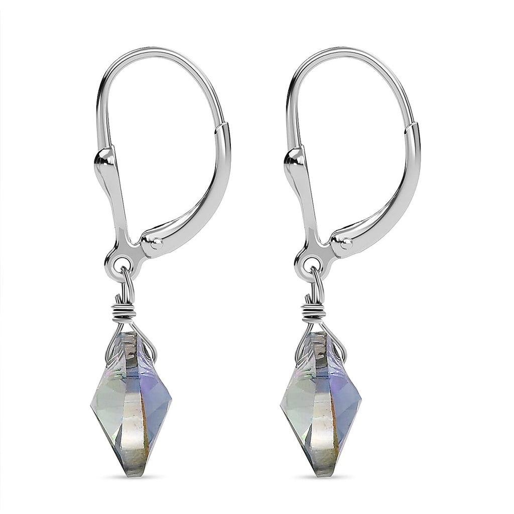 Paradise Shine Finest Crystal  Fancy Earring in Platinum Overlay Sterling Silver 5.50 ct