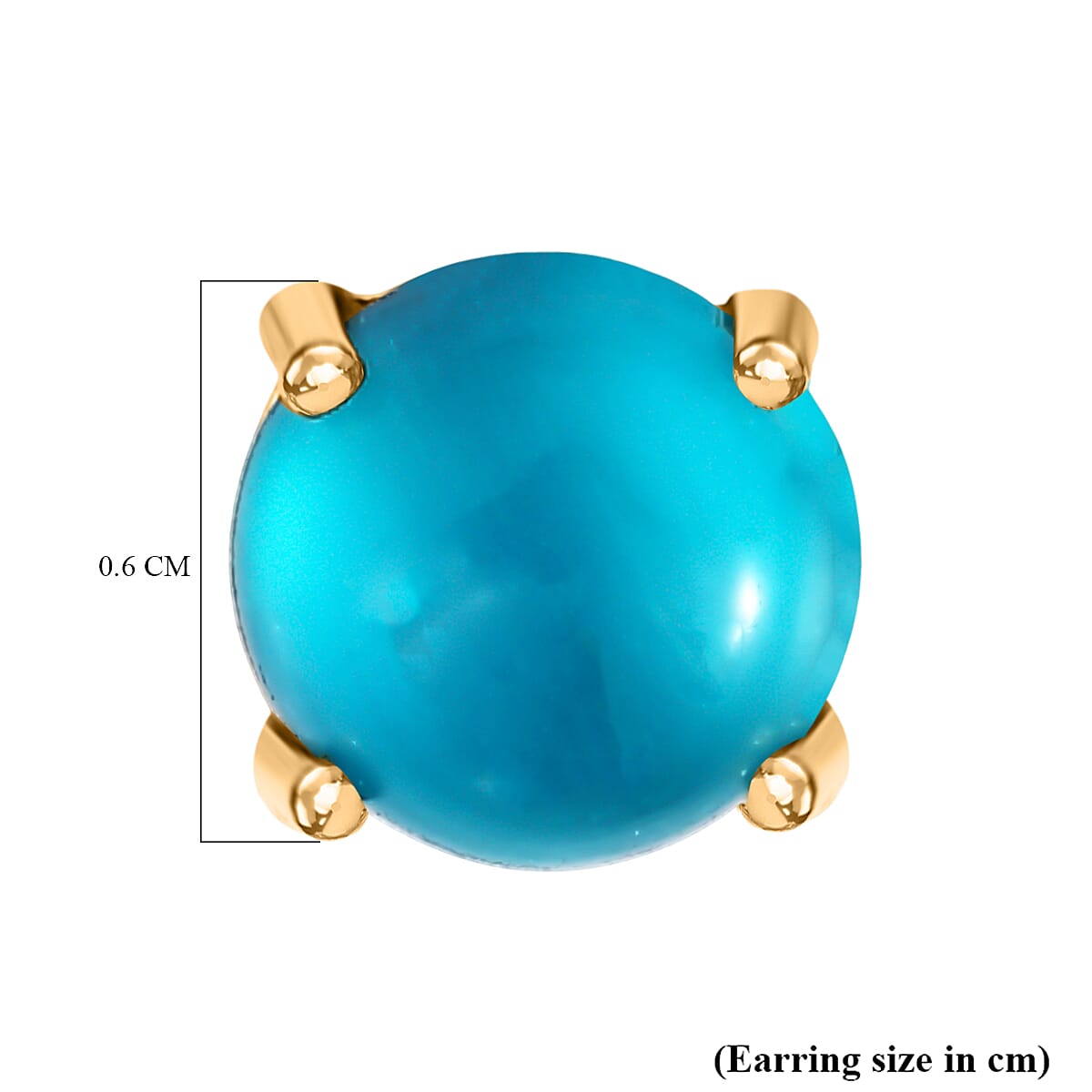 D'Joy Paraiba Moonstone Solitaire Stud Push Post Earring in Yellow Gold Plated Sterling Silver 2.00 Ct. 8324753 5