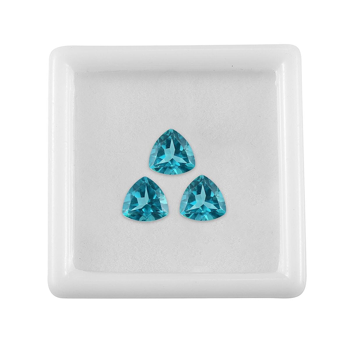 Set of 3 Paraiba Topaz Loose Gemstone in Trillion Cut 7734280 3
