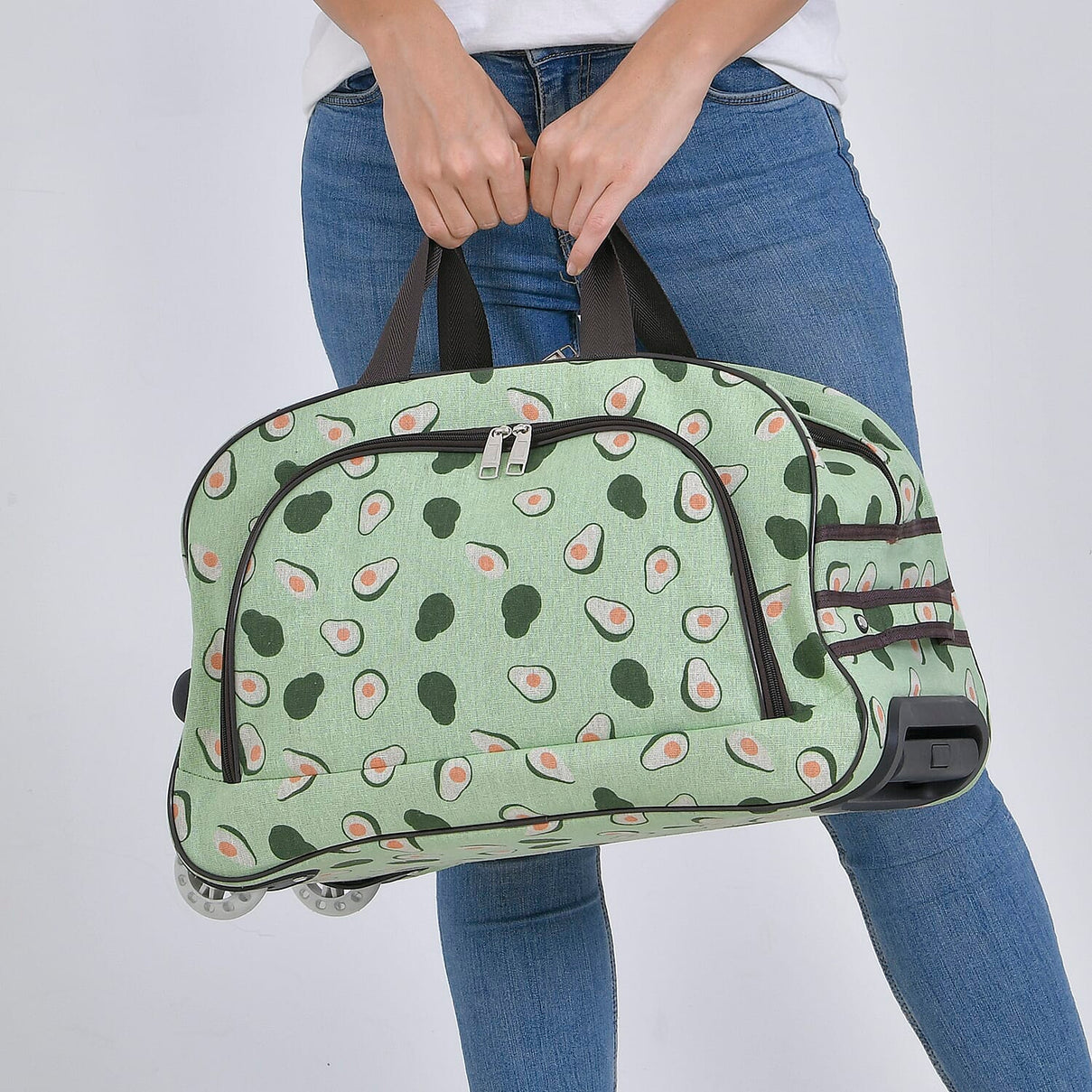 Avocado Printed Travel Bag with Adjustable Handle (Size 50x28x30 cm) - Green 7845175 3