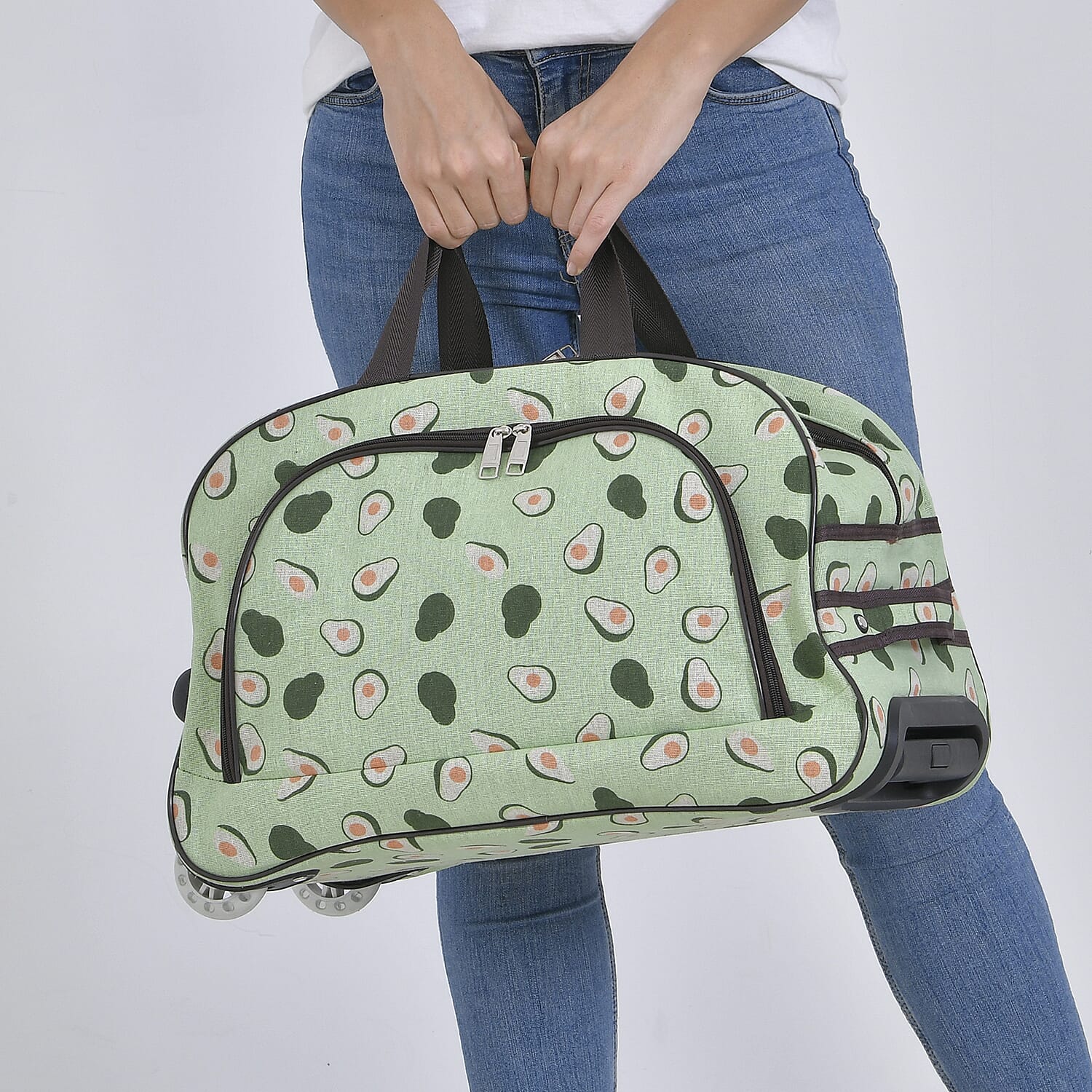 Avocado Printed Travel Bag with Adjustable Handle (Size 50x28x30 cm) - Green 7845175 3