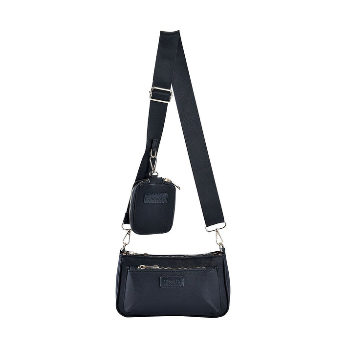 Passage - Faux Leather Crossbody Bag with RFID Protection and Removable Coin Pouch - Black 7139805 1