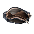 Passage - Faux Leather Crossbody Bag with RFID Protection and Removable Coin Pouch - Black