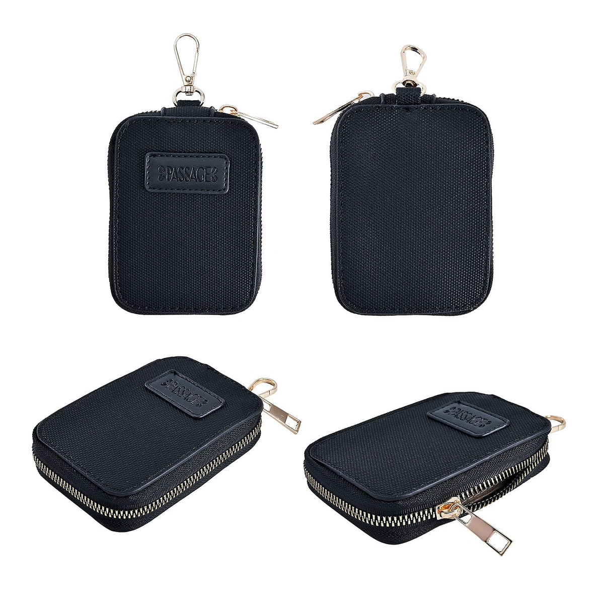 Passage - Faux Leather Crossbody Bag with RFID Protection and Removable Coin Pouch - Black 7139805 5