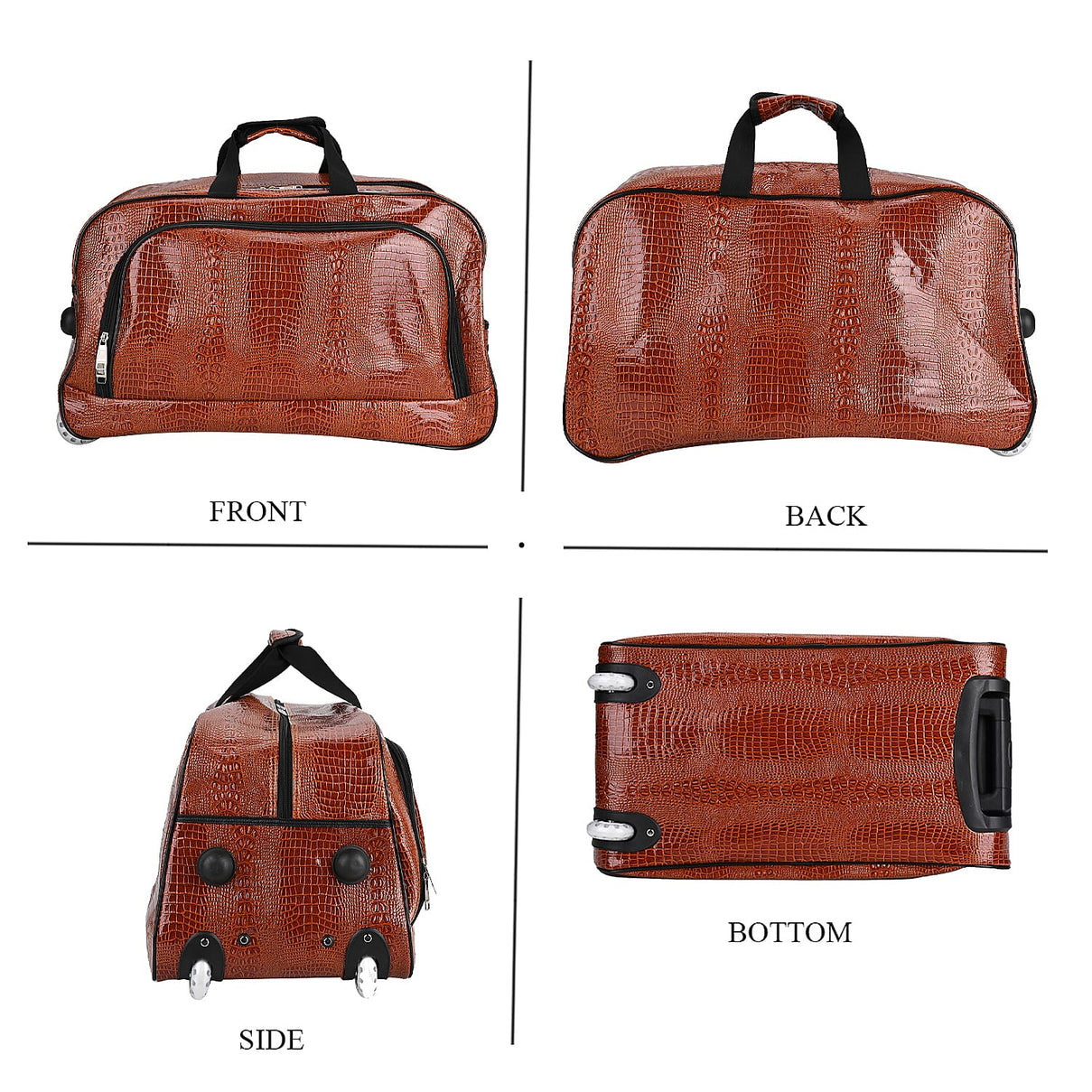 Passage Faux Leather Crocodile-Embossed Travel Bag 7845084 4