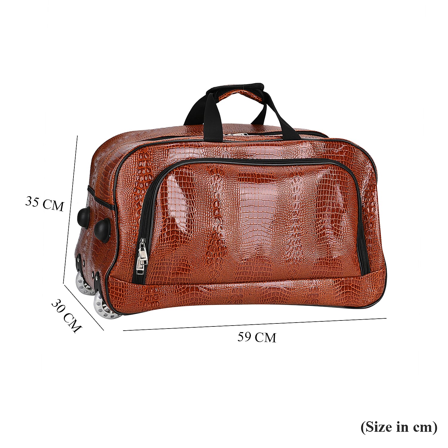 Passage Faux Leather Crocodile-Embossed Travel Bag 7845084 7