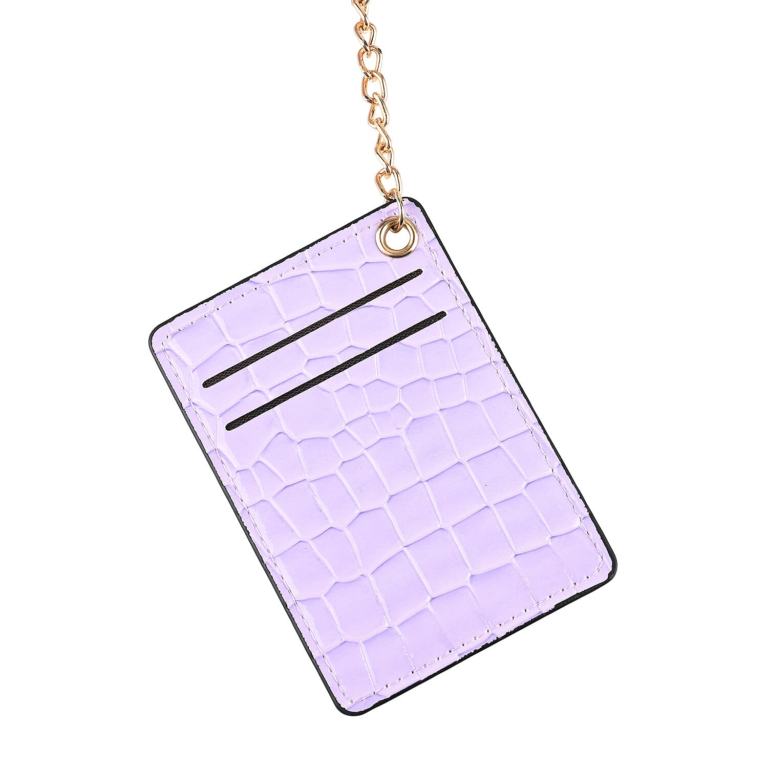 Passage Embossed Crocodile Pattern Crossbody Bag with Card Slot &amp; Shoulder Strap - Lavender 7862333 3