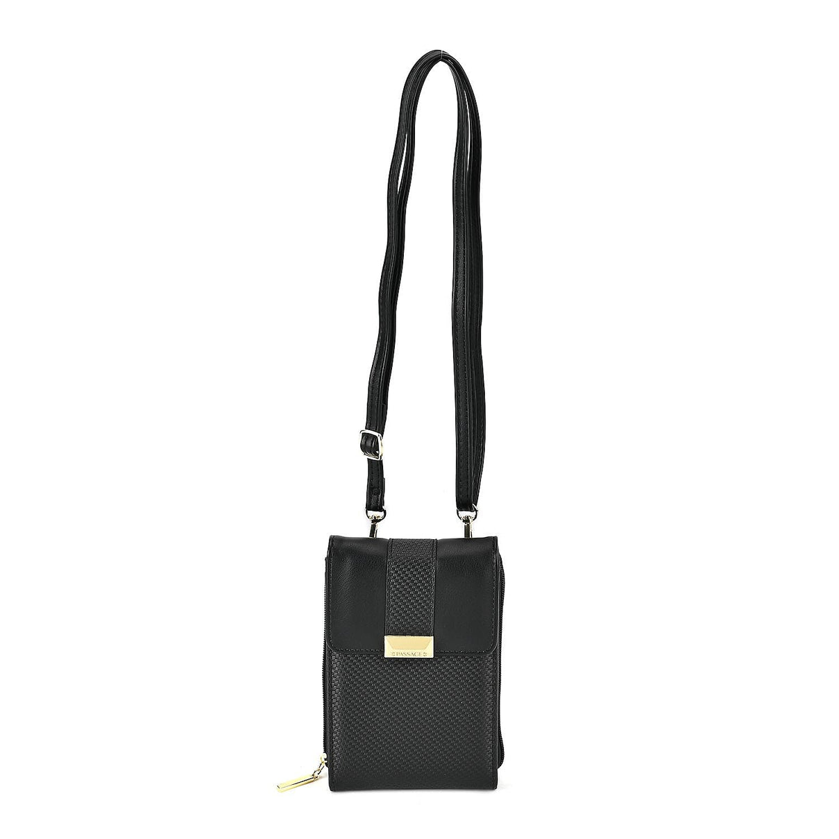 Passage PU Patterned Crossbody Bag - Black 7656360 0