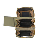 Compact Crossbody Bag with Detachable Card Holder (Size 18x6x11 cm) - Olive