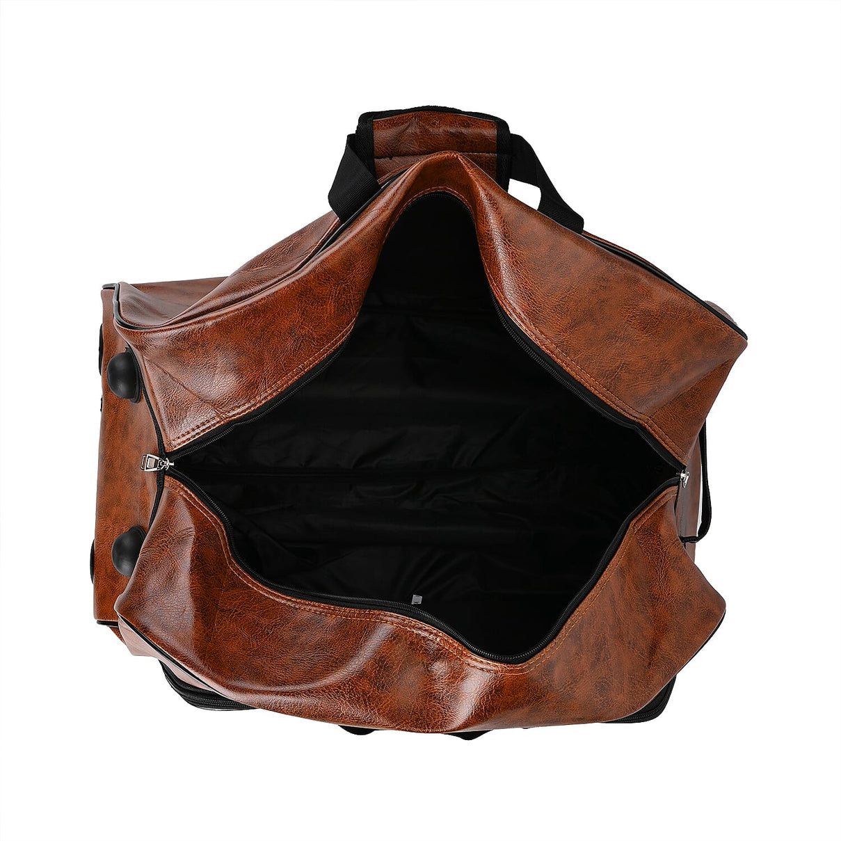 Passage Leatherette Travel Bag with Adjustable Handle - Wheel - Dark Brown 7845098 5