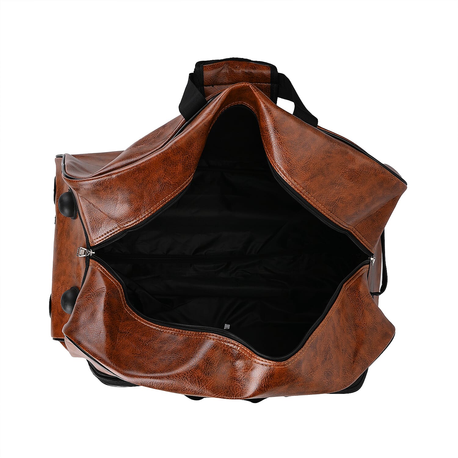Passage Leatherette Travel Bag with Adjustable Handle - Wheel - Dark Brown 7845098 5