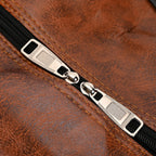 Passage Leatherette Travel Bag with Adjustable Handle - Wheel - Dark Brown