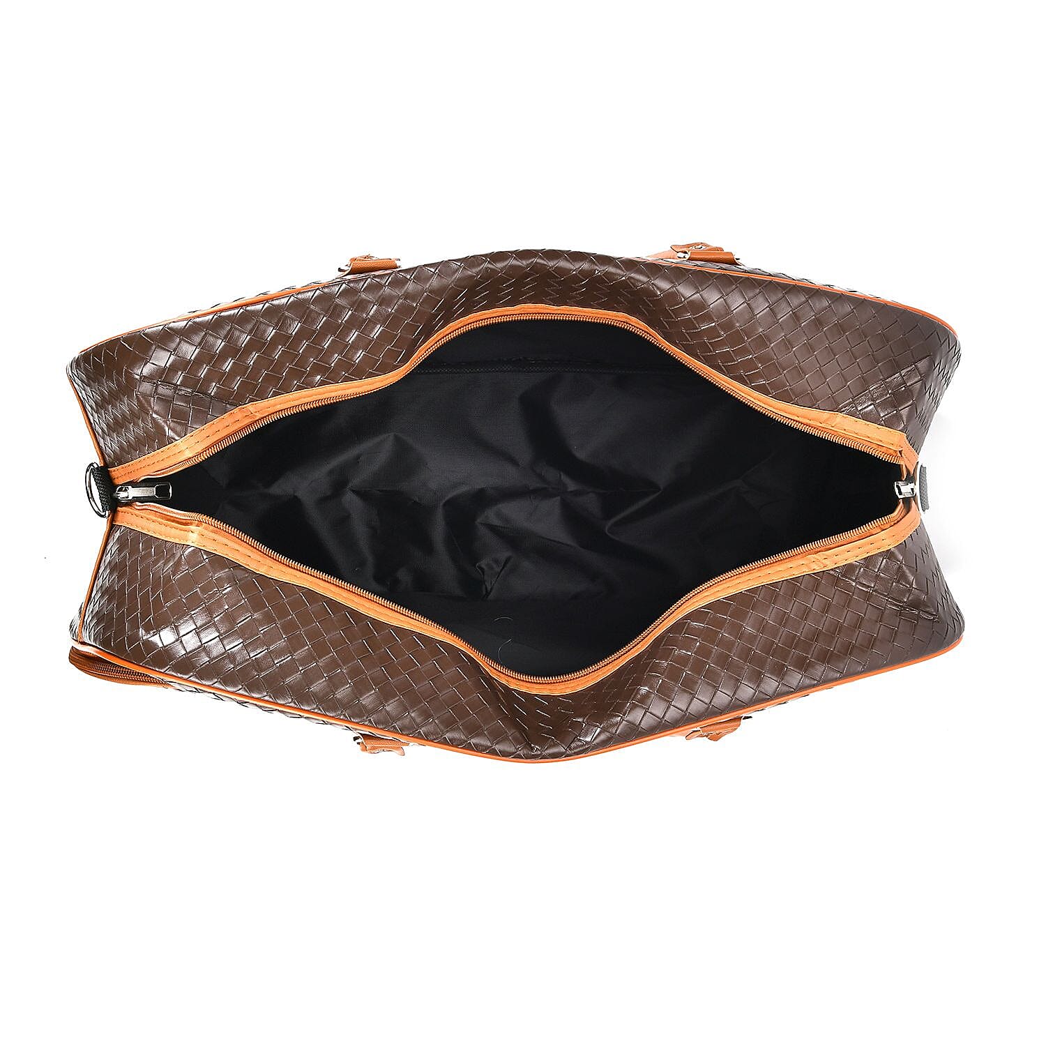 Passage Leatherette Woven Pattern Travel Croosbody Bag with Handle Drop 7694851 5