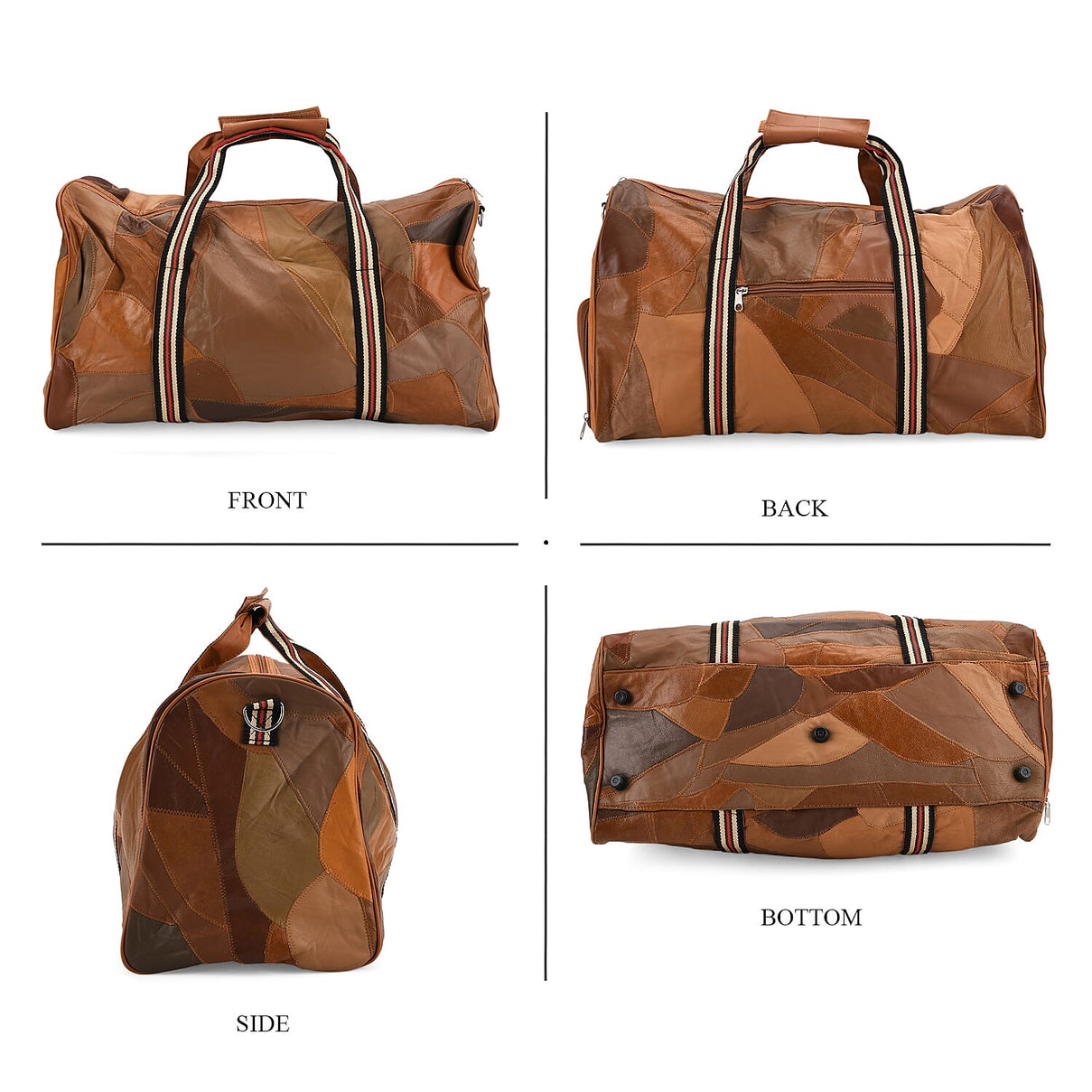 Hong Kong Closeout - 100%  Genuine Leather Travel Bag - Camel 8099201 5