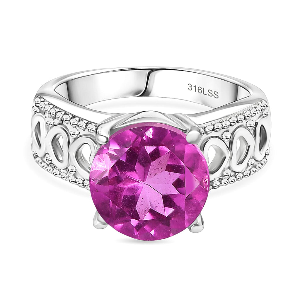 Patroke Kunzite Colour Triplet Quartz Solitaire Ring 4.0 Ct.