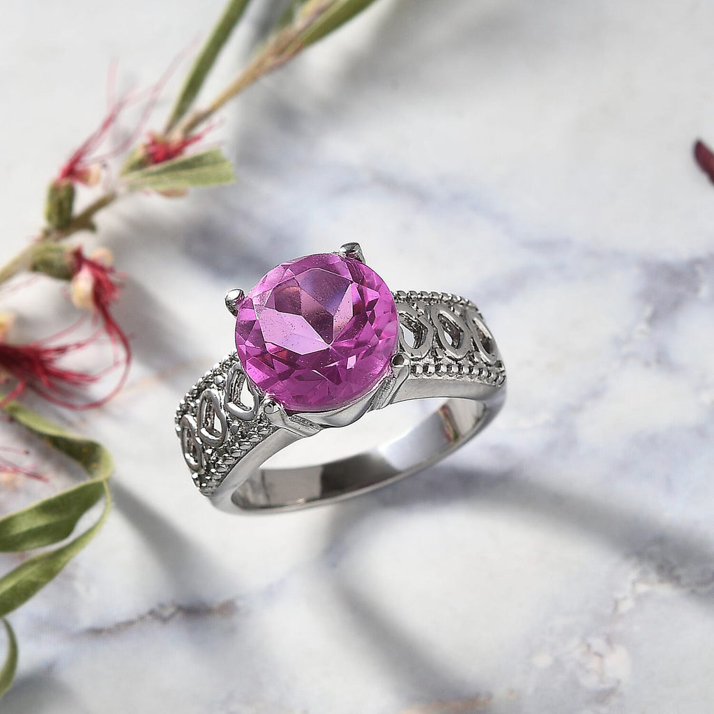 Patroke Kunzite Colour Triplet Quartz Solitaire Ring 4.0 Ct.