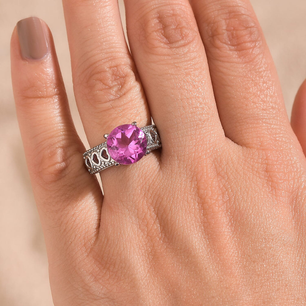 Patroke Kunzite Colour Triplet Quartz Solitaire Ring 4.0 Ct.