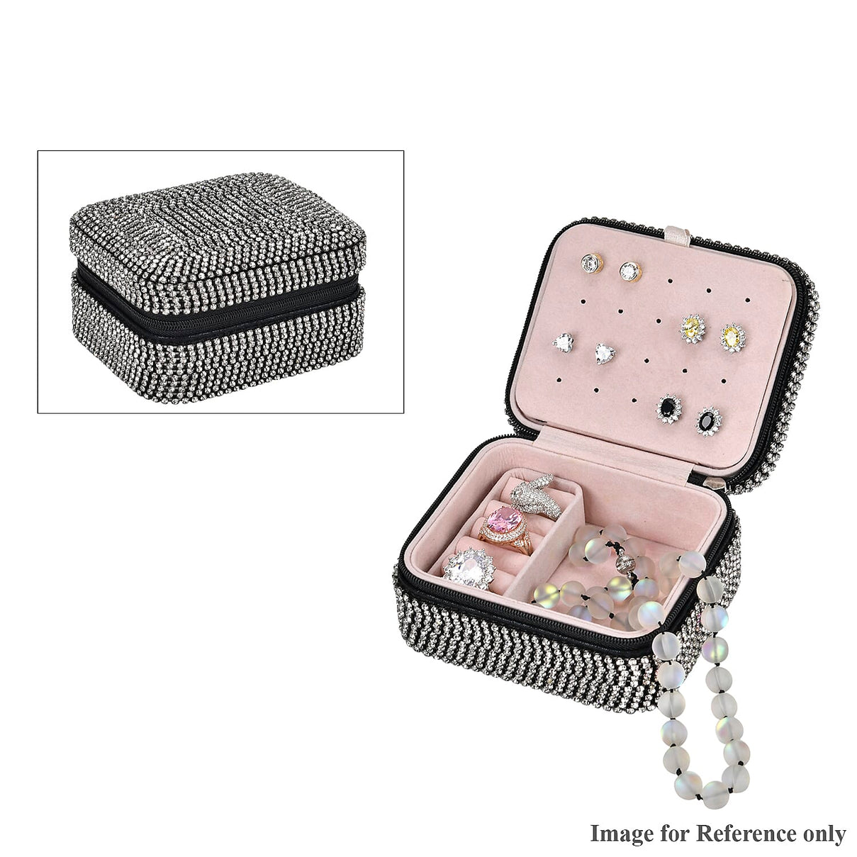 Crystal Studded Velvet Jewellery Box 7745148 0