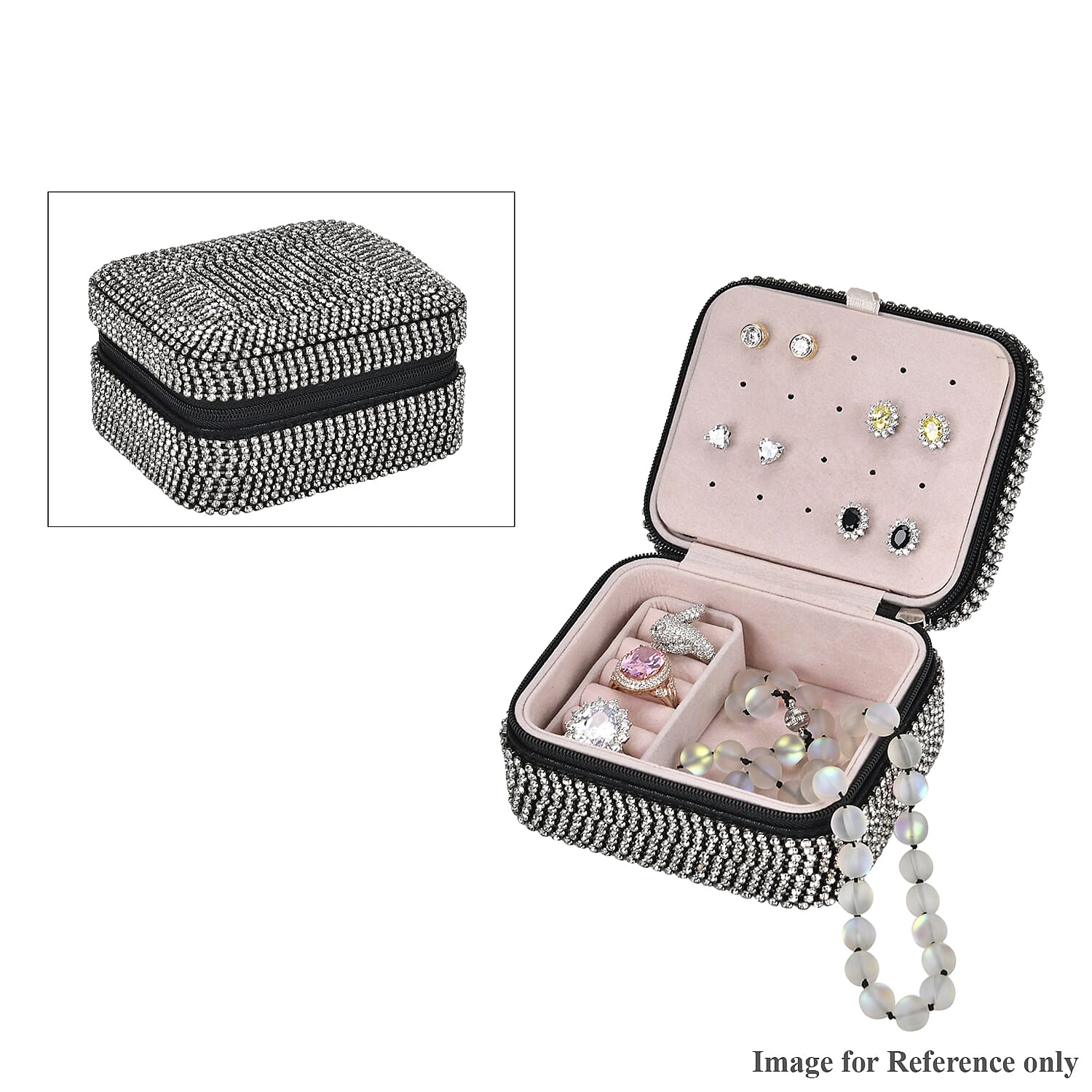 Crystal Studded Velvet Jewellery Box 7745148 0