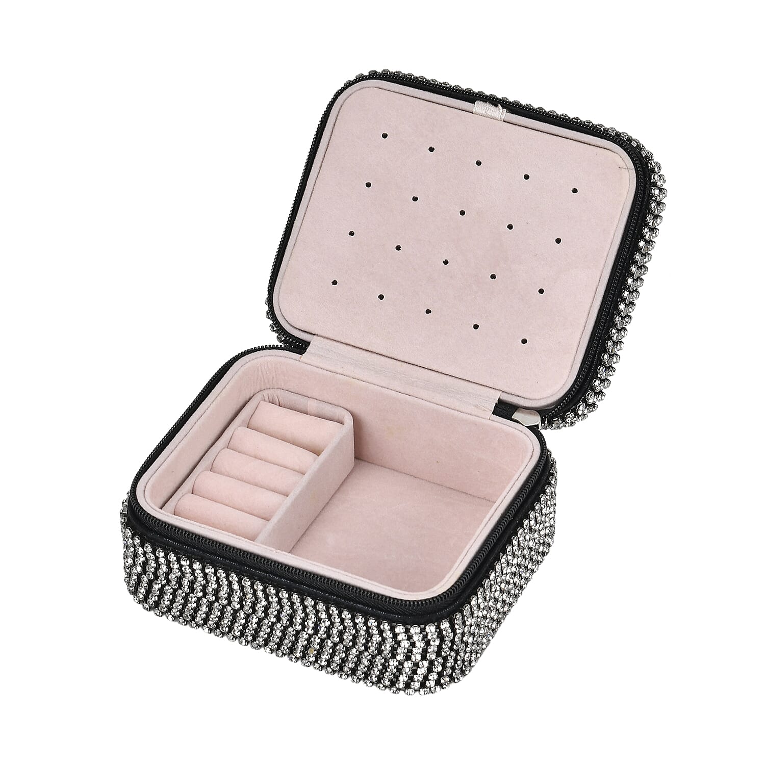 Crystal Studded Velvet Jewellery Box 7745148 5