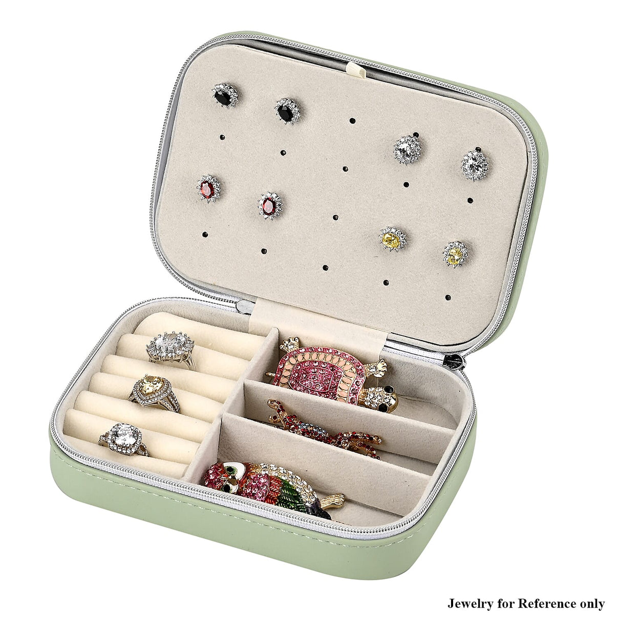 Patterned Jewellery Box (Size 16x11x5 cm) - Light Green 7766691 0