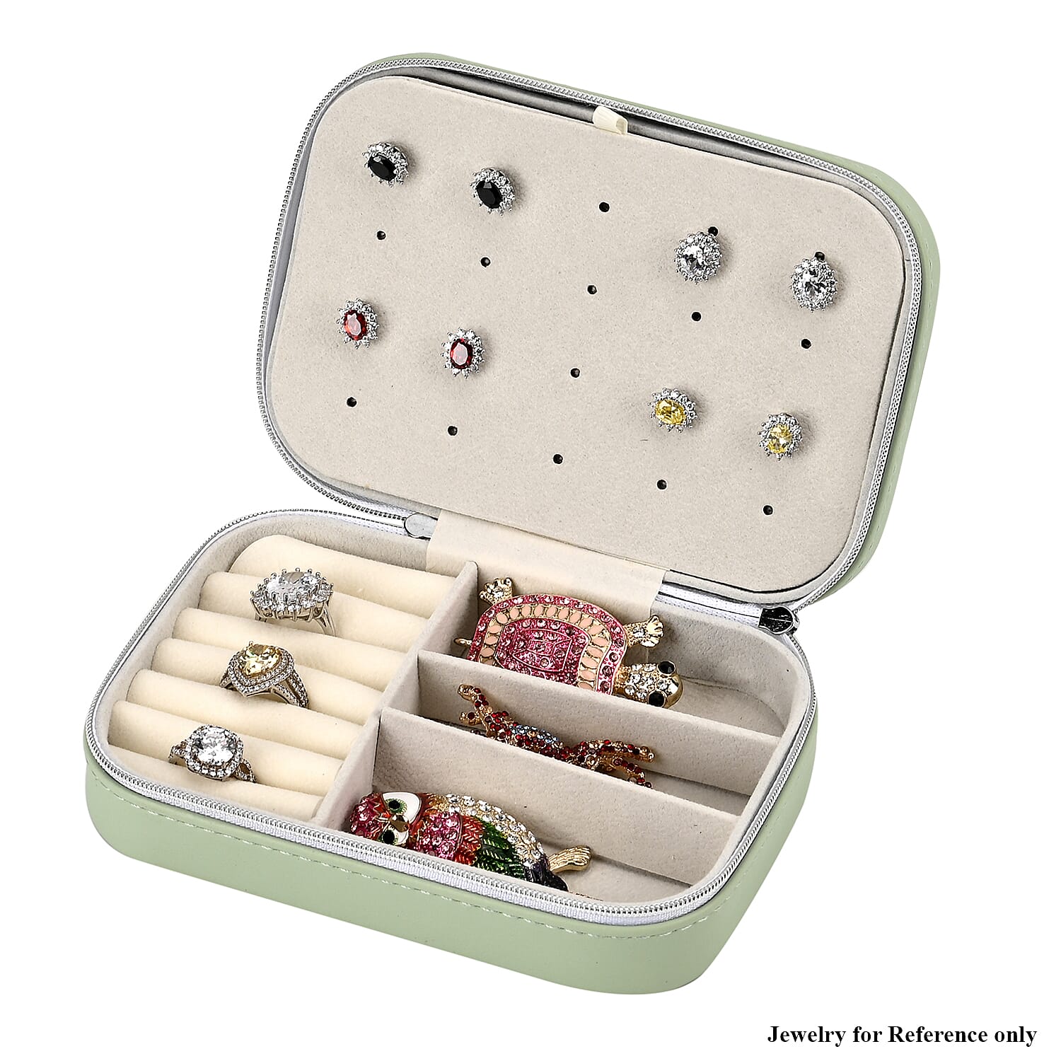 Patterned Jewellery Box (Size 16x11x5 cm) - Light Green 7766691 0