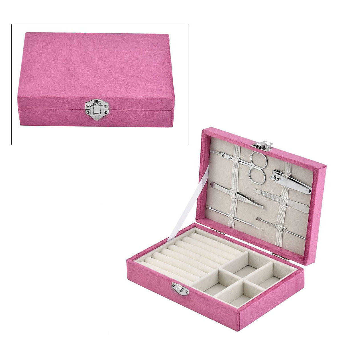Velvet Patterned Jewellery Box - Set of 6 7740846 0