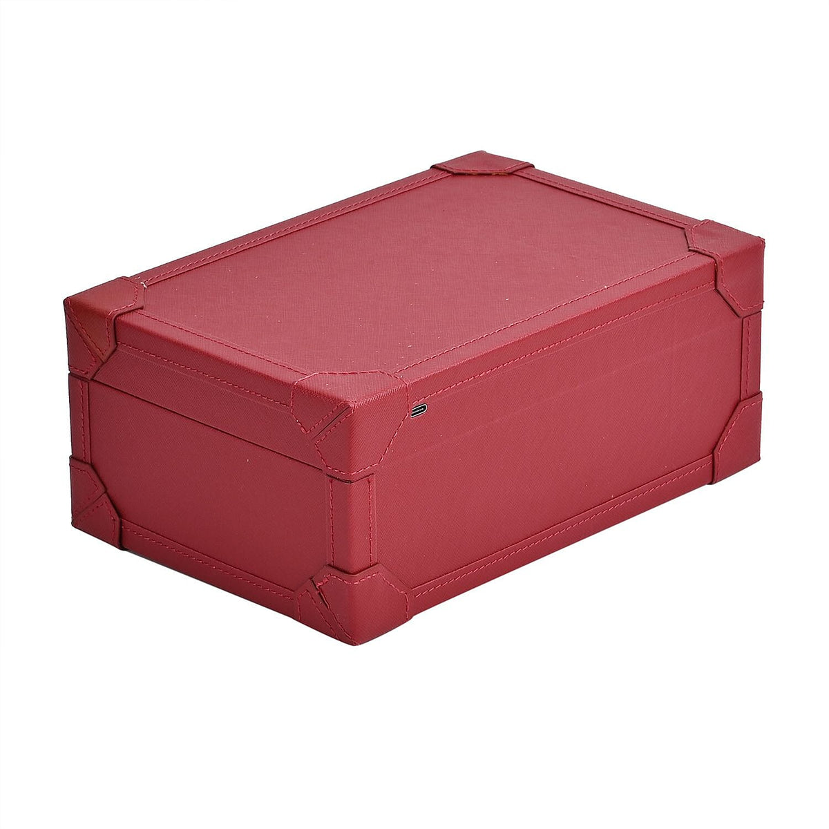 LED Light Mirror Jewellery, Watch or Beauty Vanity Box (Size 24x16x10 cm) - Burgundy 7616033 3